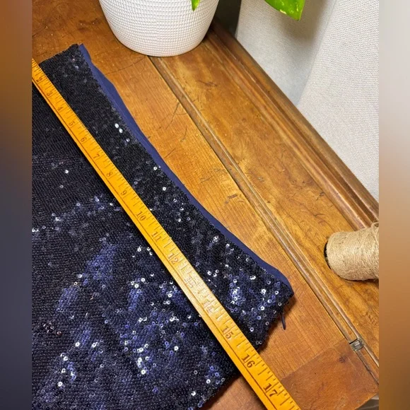 Chelsea28 Pull-on Midnight Blue Sequence Pencil Skirt. Size Medium (Worn ONCE!) - Picture 3 of 10